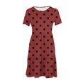 thumbnail image 4 of Weiqiqre Robes pour Femmes Été Décontractées à Manches Courtes Col Ras du Cou Robes T-Shirt Amples Évasées Mini avec Poches, 4 of 5