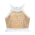 thumbnail image 4 of Robe Fille Or Papillon Brodé Robe Dos Nu Fête 6 Ans, 4 of 6