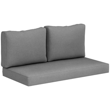 Outsunny 2 Seater Outdoor Seat Cushions Patio Furniture Cushions Grey