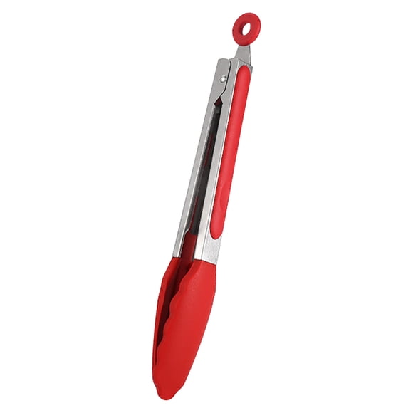 480°F Heat Resistant Kitchen Tongs,Silicone Cooking Tong with Non Stick Rubber Tips & Silicon Coated Stainless Steel Handle, Kitchen Tongs with Silicone Tips ,Smooth Locking for Serving Salad