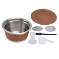 thumbnail image 2 of Filtre à Café Réutilisable, Ensemble de Café Rechargeable Durable Sain de Qualité Alimentaire Robuste pour Maison Bleu, Orange, Couleur Café, 2 of 8