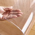 thumbnail image 2 of ORUYROP Custom 72 x 44 Inch Clear Table Cover Protector, 1.5mm Thick Plastic Table Cloth for Dining Room, Clear Table Cloth Cover Protector, Waterproof Material, 2 of 7
