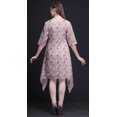 thumbnail image 4 of Bimba Hauts Imprimés Floraux à Feuilles Roses et Delphinium pour Femmes Kurti Asymétrique Robe d'Été pour Filles Très Grand, 4 of 6
