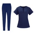 thumbnail image 4 of Tachiuwa Femmes Scrubs Uniforme Extensible Multi Poches Doux Respirant Professionnel L, 4 of 8