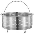 thumbnail image 1 of Cuiseur Vapeur de Légumes en Acier Inoxydable avec Panier de Cuisson à la Vapeur Multi-Usage pour 2 Pcs Légumes et Raviolis, 1 of 8