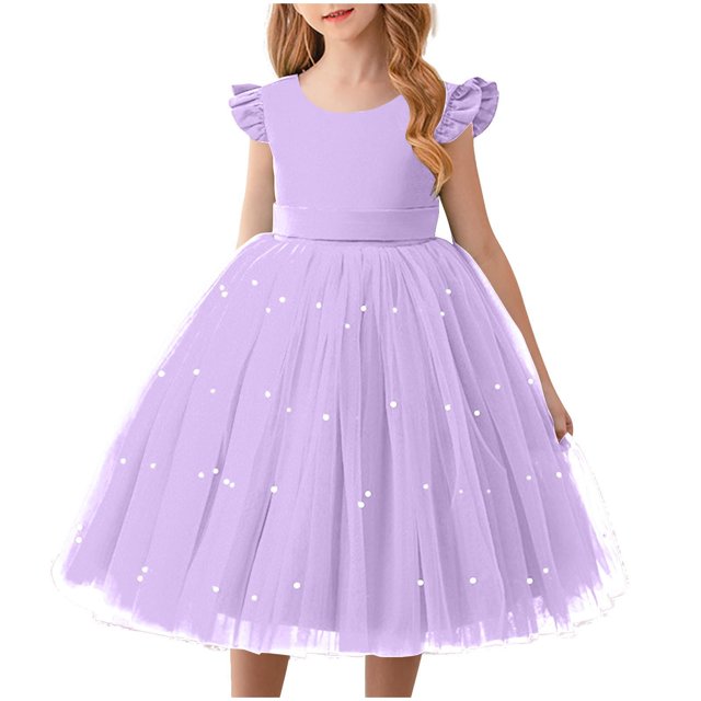 Moins de 25, Robe Bouffante en Maille Unie à la Mode, Tenue de Spectacle Formelle, Tissu en Maille, Coupe Confortable, Robe de Fête pour Filles, Occasion Formelle, Tenue de Soirée Stylée Confortable pour Toute la Journée