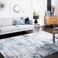 thumbnail image 2 of SAFAVIEH Amelia Collection ALA700B Modern Abstract Non-Shedding Living Room Bedroom Dining Home Office Area Rug, 8' x 10', Ivory / Navy, 2 of 5