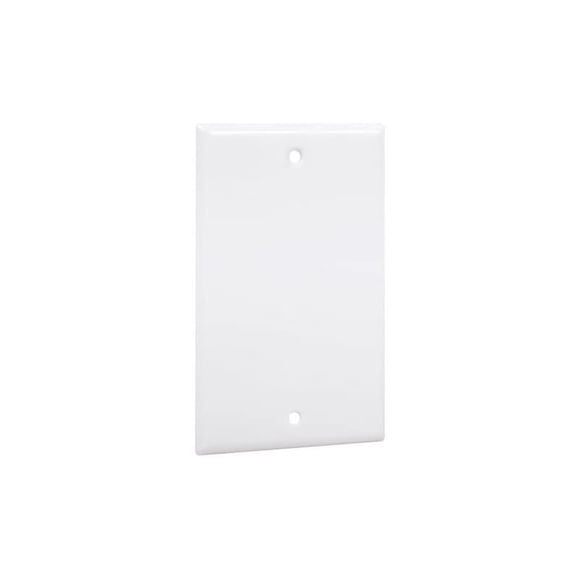 axGear Blank No Device Plate Outlet Cover Single Gang Standard Size White