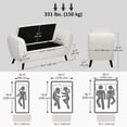thumbnail image 3 of HOMCOM Upholstered Storage Bench, Modern Ottoman Bench with Arms, Cream, 3 of 10