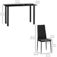 thumbnail image 3 of HOMCOM Dining Table Set Modern Kitchen Table and Chairs Set 5 Pieces, 3 of 10