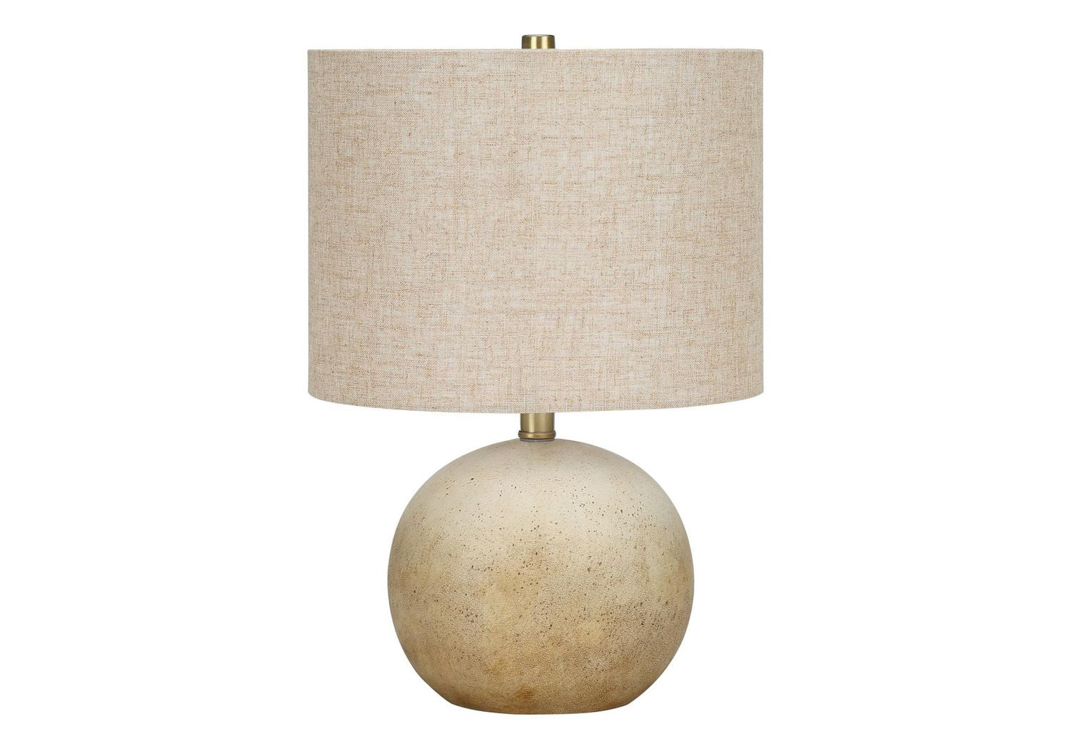 Monarch Specialties Luminaire, 20"h, Lampe De Table, Résine Marron, Tons Beige., Contemporain