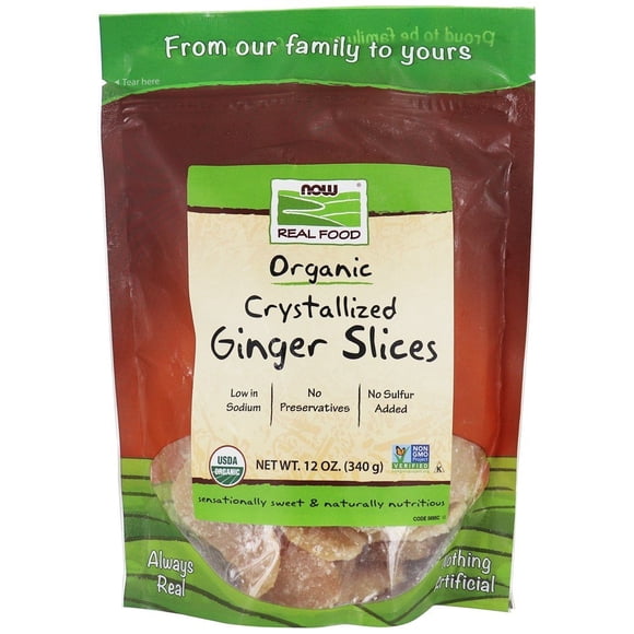 NOW Foods - NOW Real Food Organic Crystallized Ginger Slices - 12 oz.