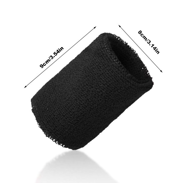 6 Pcs Orthèses de Poignet Résistantes à la Sueur Hommes Femmes Protecteurs d'Exercice Double Couche Antidérapantes Lavables Soutien Ajustable Sports Basketball Protecteur Noir