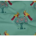 thumbnail image 4 of oneOone Organic Cotton Poplin Twill Fabric Bird & Tree Block Print Fabric By The Yard 42 Inch Wide, 4 of 4