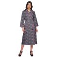 thumbnail image 1 of Moomaya Printed Long Robe With Pockets Cotton Bride Getting Ready Dress, 1 of 6