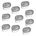 thumbnail image 1 of DYNWAVECA 10 Pieces Aluminum Cable Sleeves Single Hole Ferrules Crimping Loop Oval Wire Rope 3mm to 10mm - 8mm, 1 of 7