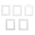 thumbnail image 1 of 5 Pcs Supports Photo Vintage Cadres Photo en Résine Accessoires de Cabine Photo (Blanc), 1 of 8
