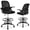 Black, variant on Ergonomic Computer Standing Desk Chair, Tall Office Chair Mid-Back Mesh Rolling Drafting Chair with Lumbar Support and Footrest Ring