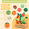 thumbnail image 4 of Sensory Pull Out Vegetable Toy for Toddlers 1-3, Fine Motor Skill Montessori Baby Toy with Carrots & Radishes, Educational Gift for Boys Girls 1-2 Year Old, 4 of 9