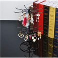 thumbnail image 5 of Rotating Iron 2-Tier Revolving Stand Rack Jewelry Holder Display with 16 Hooks Black, 5 of 5