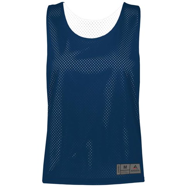 ASI 9719.301.S Ladies Mesh Reversible Pinnie Top, Navy & White - Small
