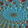 thumbnail image 1 of Ahgly Tapis d'Intérieur Lavable en Machine Carré Transitionnel Bleu Foncé Gris Bleu, 10 Pieds Carré, 1 of 7
