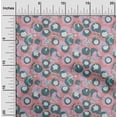 thumbnail image 2 of oneOone Velvet Peach Fabric Asian Japanese Koi Fish with Abstract Flower Sewing Material Print Fabric by The Yard 58 Inch Wide, 2 of 4