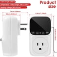 thumbnail image 3 of WHEANG Plug Temperature Controller Thermostat Heating Mode Timer Socket for Home Warming Boxes Backlit American Temperature Socket Countdown Temperature Controller One Size Multi-Color, 3 of 9
