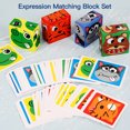 thumbnail image 3 of Amdohai Wooden Expression Puzzle Building Blocks Expression Matching Block Face Changing Puzzle Game Logical Thinking, 3 of 8