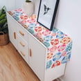 thumbnail image 3 of Yhmxh Table Chemin, Nappe Lapin de Pâques Oeufs Polyester Coton Imprimée Drapeau de Table Décoration de Table Tapis de Bureau, 3 of 5