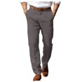 thumbnail image 1 of Men's Summer Beach Pants - Straight Leg, Breathable Fabric, Front Pockets - Formal/Casual Trousers for All Occasions, 1 of 7