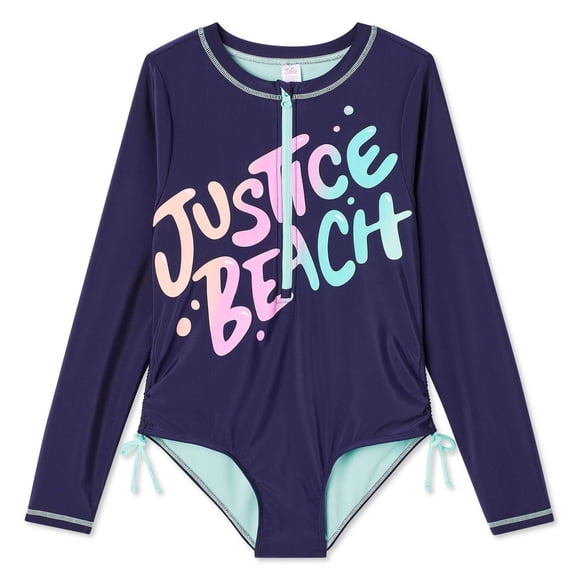 Maillot de bain anti-UV à manches longues Justice pour filles