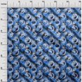 thumbnail image 3 of oneOone Silk Tabby Blue Fabric Abstract Sewing Material Print Fabric By The Yard 42 Inch Wide, 3 of 4