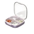 thumbnail image 2 of Pill Box Home Daily Sealed Case Separation 4 Compartments PP Organizer Tablets Holder Dusproof Waterproof Damproof Container Brown, 2 of 7