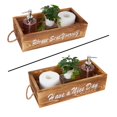 thumbnail image 1 of Double-Sided Letter Wooden Storage Box with Rope Household Decorative Ornaments, 1 of 3