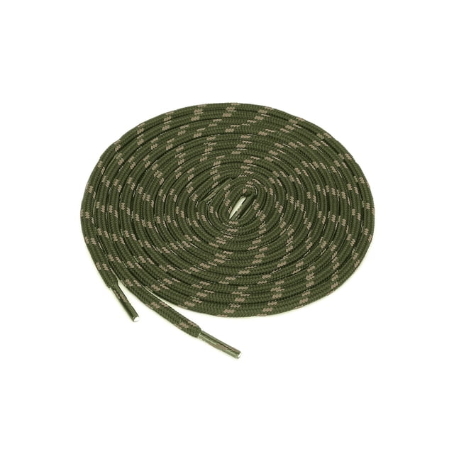 INSPIRE CHIC 3 Paires Lacets Ronds Antidérapants Résistants à l'Usure pour Bottes pour la Randonnée la Marche Chaussures d'Extérieur Vert Armée Kaki 140cm / 55.11 Pieds