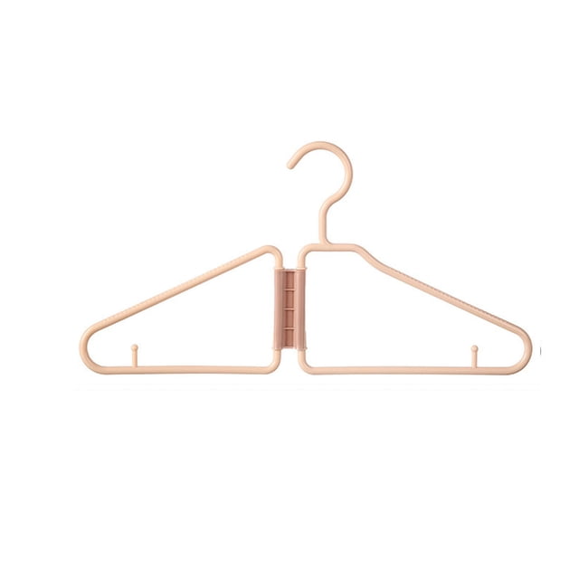 Everyday Low Price! Foldable Plastic Storage Hanger, Space-Saving Folding Clothes Hanger, Home Storage Rack for Organizing Clothes, Garment Hanging Organizer
