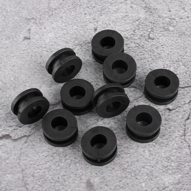 Motorcycle Washers, 10pcs Rubber Fairing Washer High Reliability Black For Motorbike Accessories