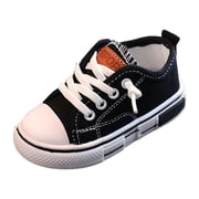 dmqupv Girls Athletic Running Shoes Children's Canvas Shoes Fashionable Baby Sneakers Girls' Breathable Single Shoes Boys' Casual Shoes And Sports Shoes For Toddlers Black,Size for US 6