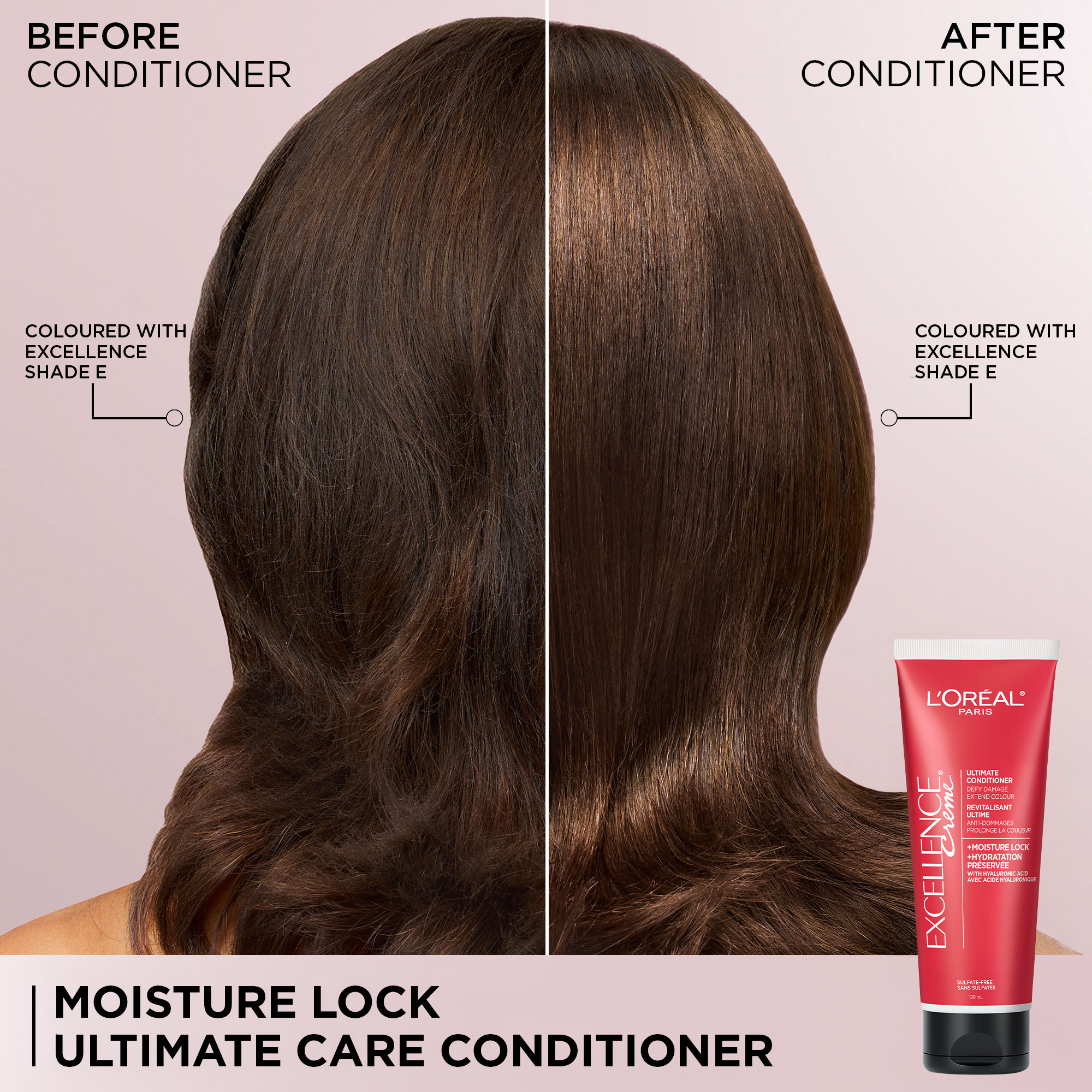 L'Oréal Paris Excellence Revitalisant Ultime Hydratation Préservée, Masque capillaire et Soin pour les cheveux, 120 ml