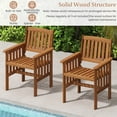 thumbnail image 4 of Gymax Patio Dining Chairs Set of 4 w/Slatted Backrest Seat for Balcony Poolside Porch, 4 of 7