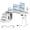 White, variant on GUNAITO 47.2" Electric Standing Desk with 3-Drawer Cabinet, Adjustable Height Desk with Memory Panel, Office & Gaming Desk,Nutural
