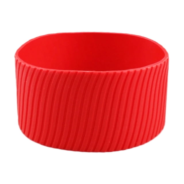 Dadatutu Manchon en Silicone pour Tasse - Manchon Réutilisable pour Boisson Chaude et Café / Protecteur de Tasse Résistant à la Chaleur, Housse d'Isolation pour Tasse en Verre en Silicone, Manchons de Tasse de 3,1 Pouces de Diamètre pour Boisson Chaude Glacée, Gobelets