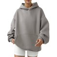thumbnail image 2 of IMENGL Hoodies oversized sweatshirts pullover, Gray M, Size M-XL, 2 of 7