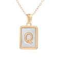 thumbnail image 2 of Jusqu'à 65 % de Réduction sur les Colliers SMihono pour Femmes, Collier Carré en Acier Inoxydable, Pendentif en Titane Doré, Taille 26, 2 of 4