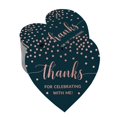 thumbnail image 1 of Inkdotpot Pack Of 100 Thanks For Celebrating With Me Birthday Favor Paper Tags Craft Real Rose Gold Foil Hang Tags, 1 of 6