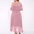 thumbnail image 3 of LSLJS Plus Size Women Sexy Ruffle Strapless Splicing Lace Splicing Short Sleeve Dresses, Plus Size Dress, 3 of 7