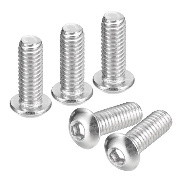 Unique Bargains 5/16-18x7/8' Tête de Bouton Vis de Douille, 10 Vis d'Acier Inoxydable de Pack 304