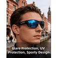thumbnail image 4 of PUKCLAR Sports Polarized Sunglasses for Men Women Unbreakable Frame Sunglasses, 4 of 9