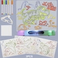 thumbnail image 2 of 3D Magic Drawing Pad 3D Light Board Tracing and Drawing Pad Painting Kit with LED Lamp Holder Reusable 3D Magic Painting Board for 4 5 6 7 8 Years Old Kids, 2 of 5